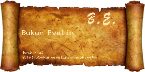 Bukur Evelin névjegykártya